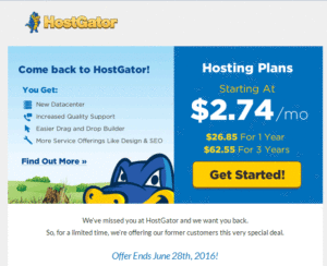 Come Back to HostGator Email